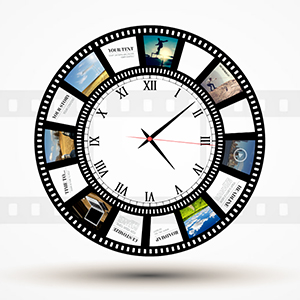Story of time circular photo template for prezi