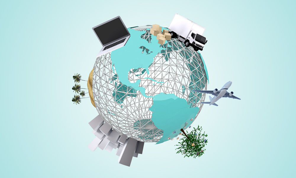 Creative 3D world globe presentation template