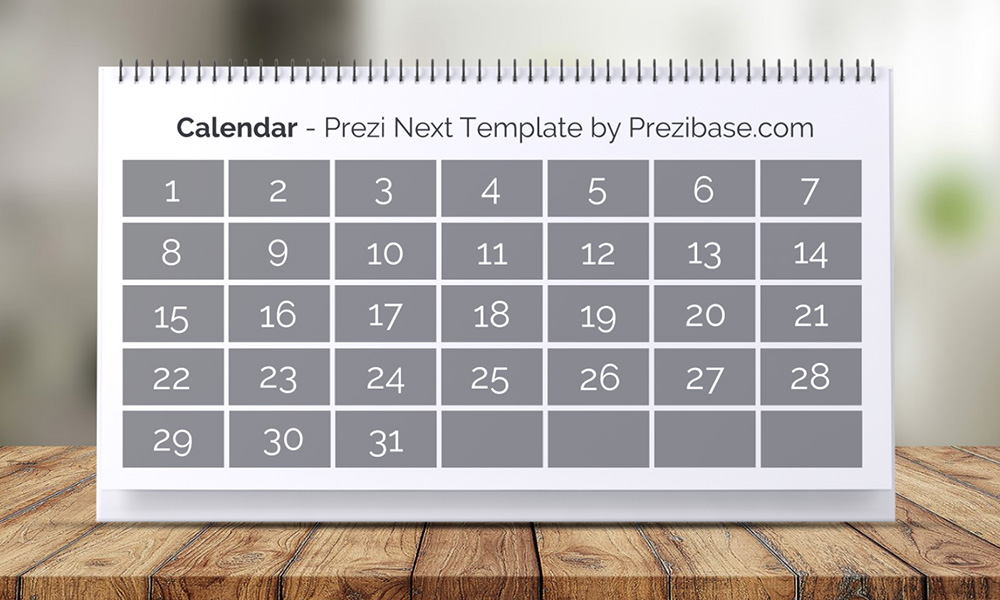 interactive calendar presentation template timeline
