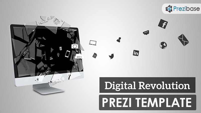 Digital technology revolution creative prezi template for presentations