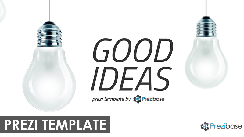 good ideas creative light prezi template 3d background