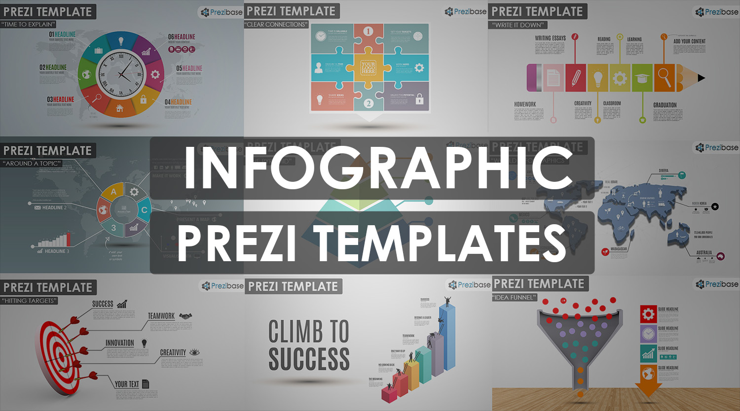 infographic diagrams and charts pezi templates