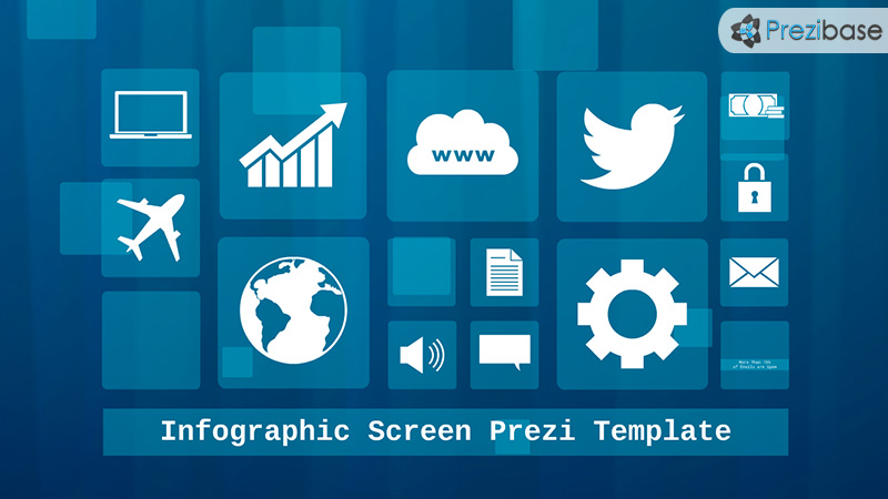 Infographic screen dashboard layout Prezi Template for presentations