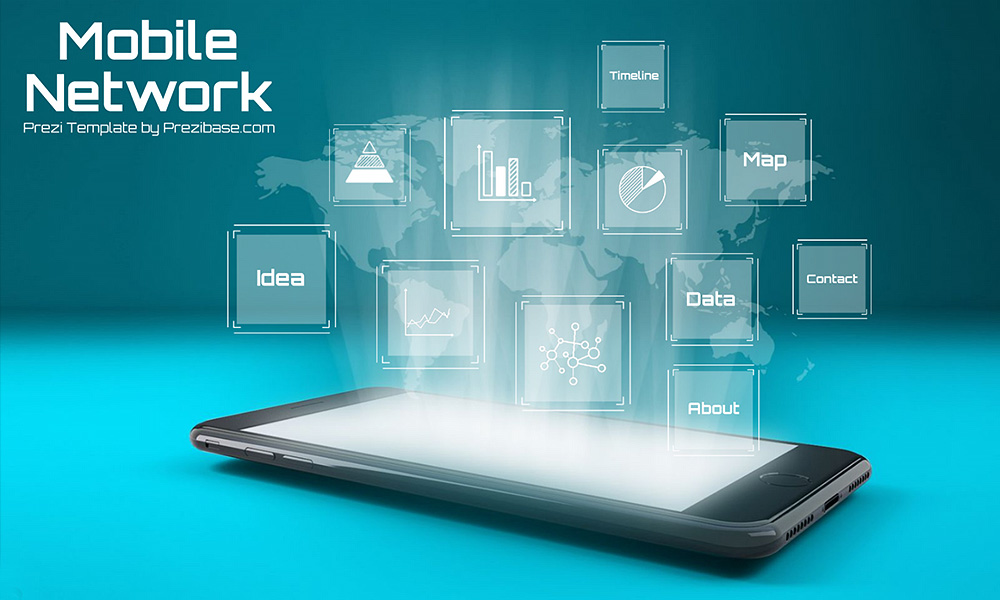 Mobile Network Smartphone communications Presentation template