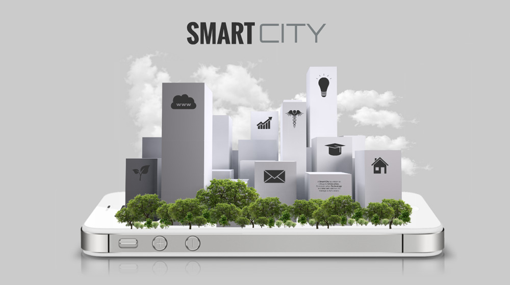 3D smart city technology Prezi Template for presentations