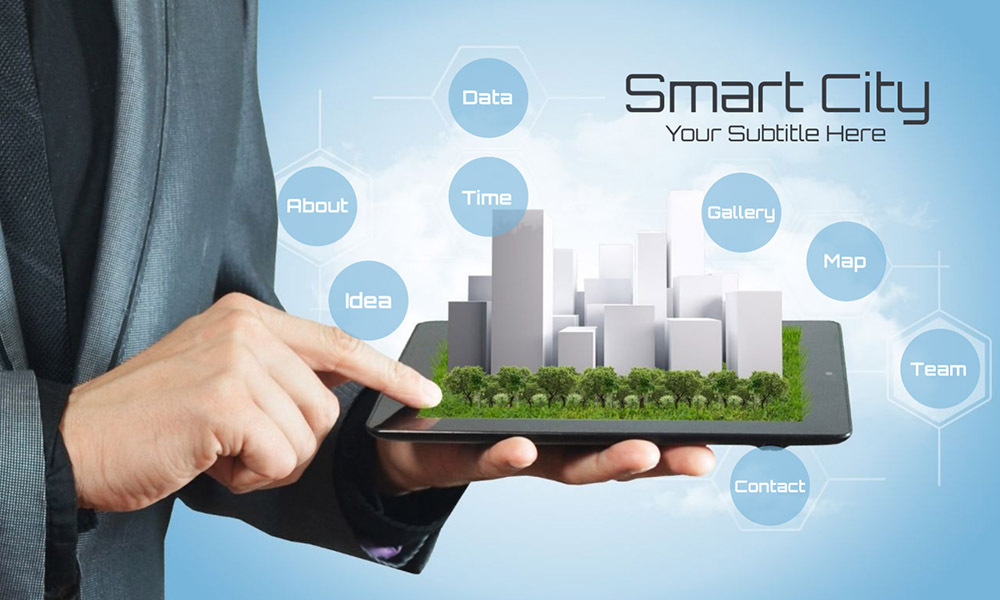 3d smart city creative presentation template