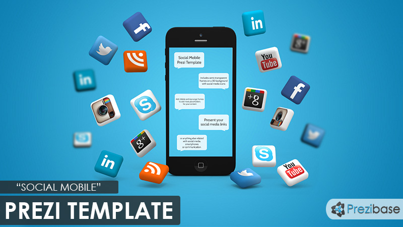 social media iphone marketing prezi template