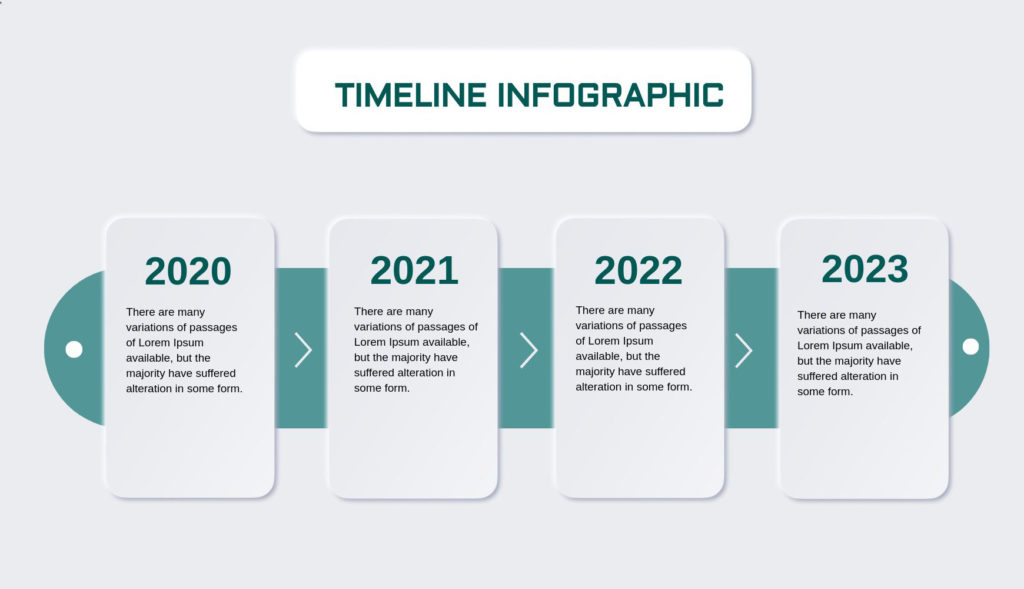 linear timeline infographic